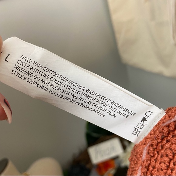 Ashley by 26 International NWT Coral Orange Knit a sweater Cardigan Size Large - Picture 9 of 12